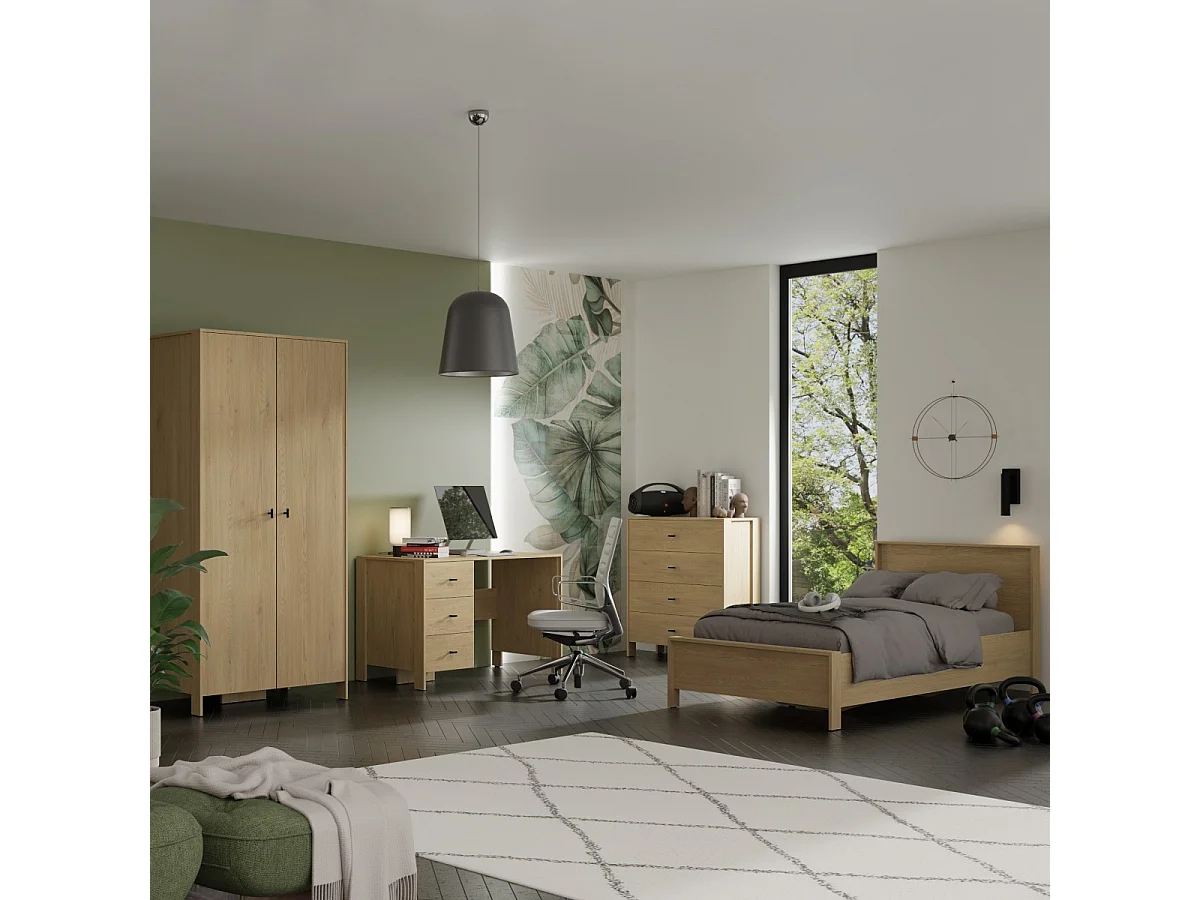 Bett Ethan 90x200 Eiche Cremona