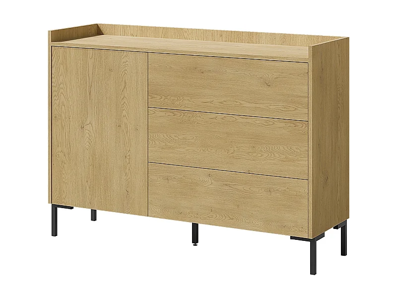 Dressoir met lades Liam 1D3S 125 Cremona Eiken