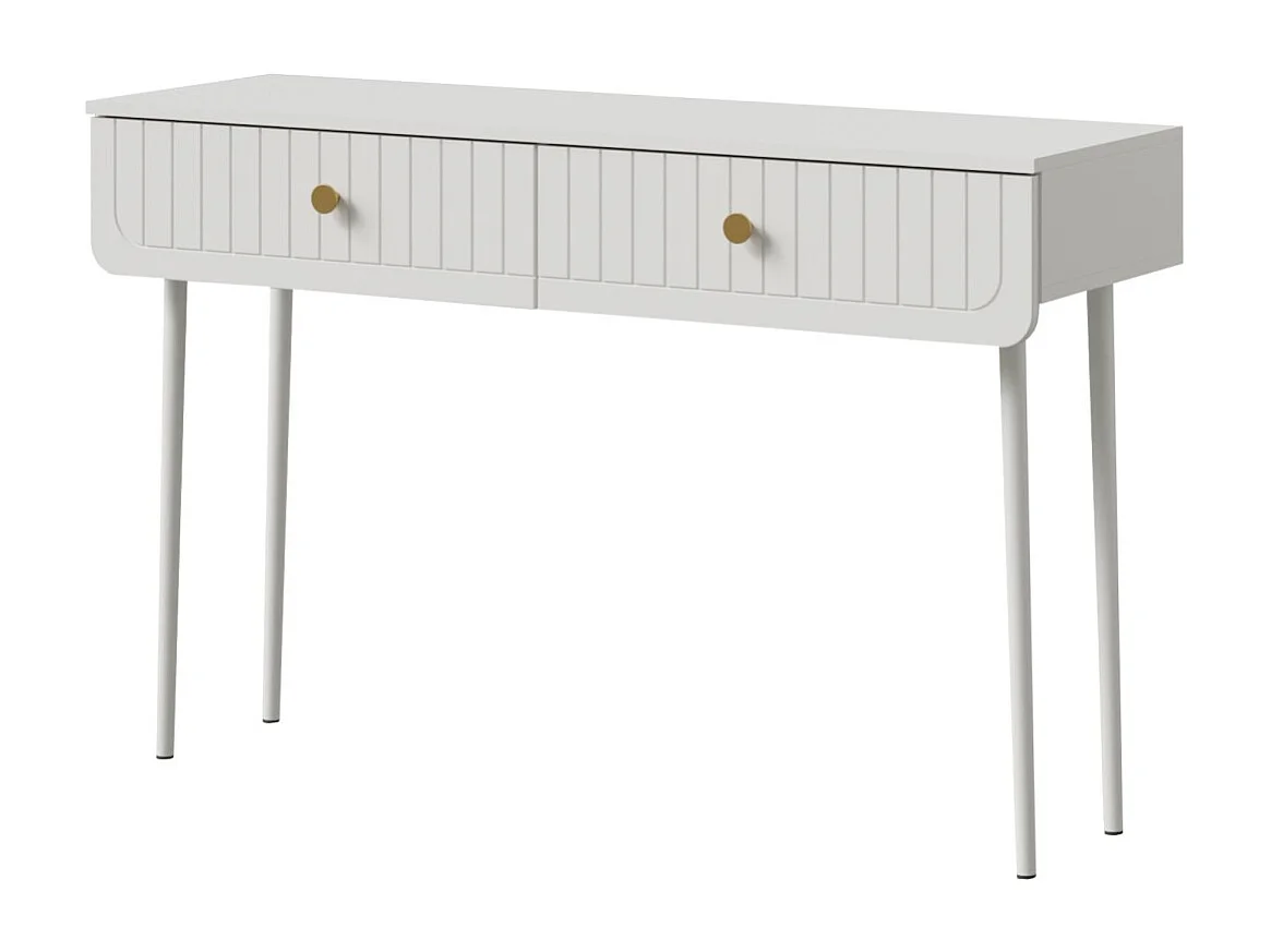 Schminktische mit Schubladen Chloe 2S 125 Weiß (schwarzer oder golder Griff)