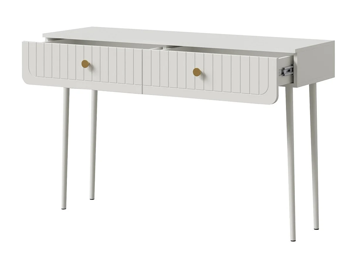 Schminktische mit Schubladen Chloe 2S 125 Weiß (schwarzer oder golder Griff)