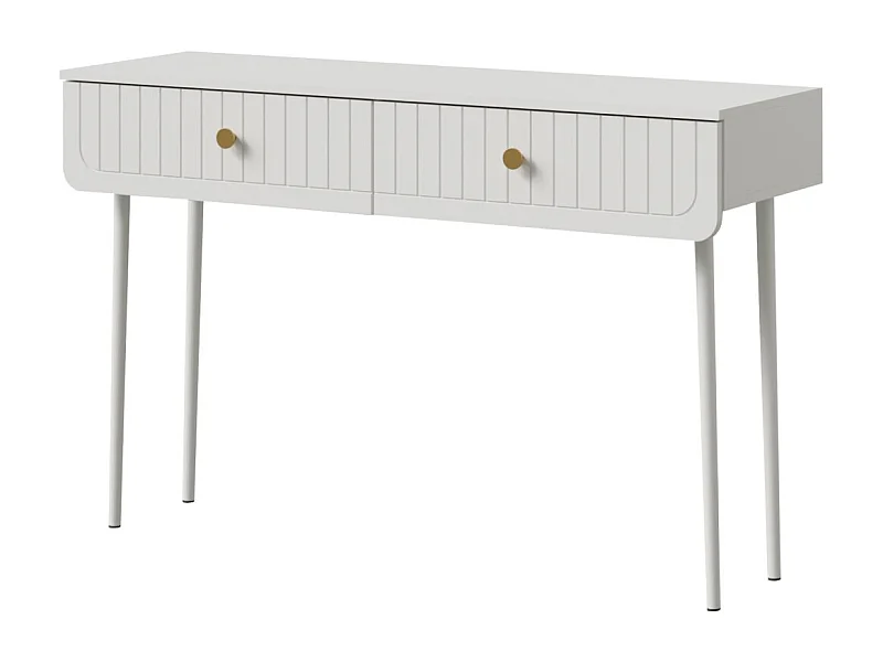 Schminktische mit Schubladen Chloe 2S 125 Weiß (schwarzer oder golder Griff)