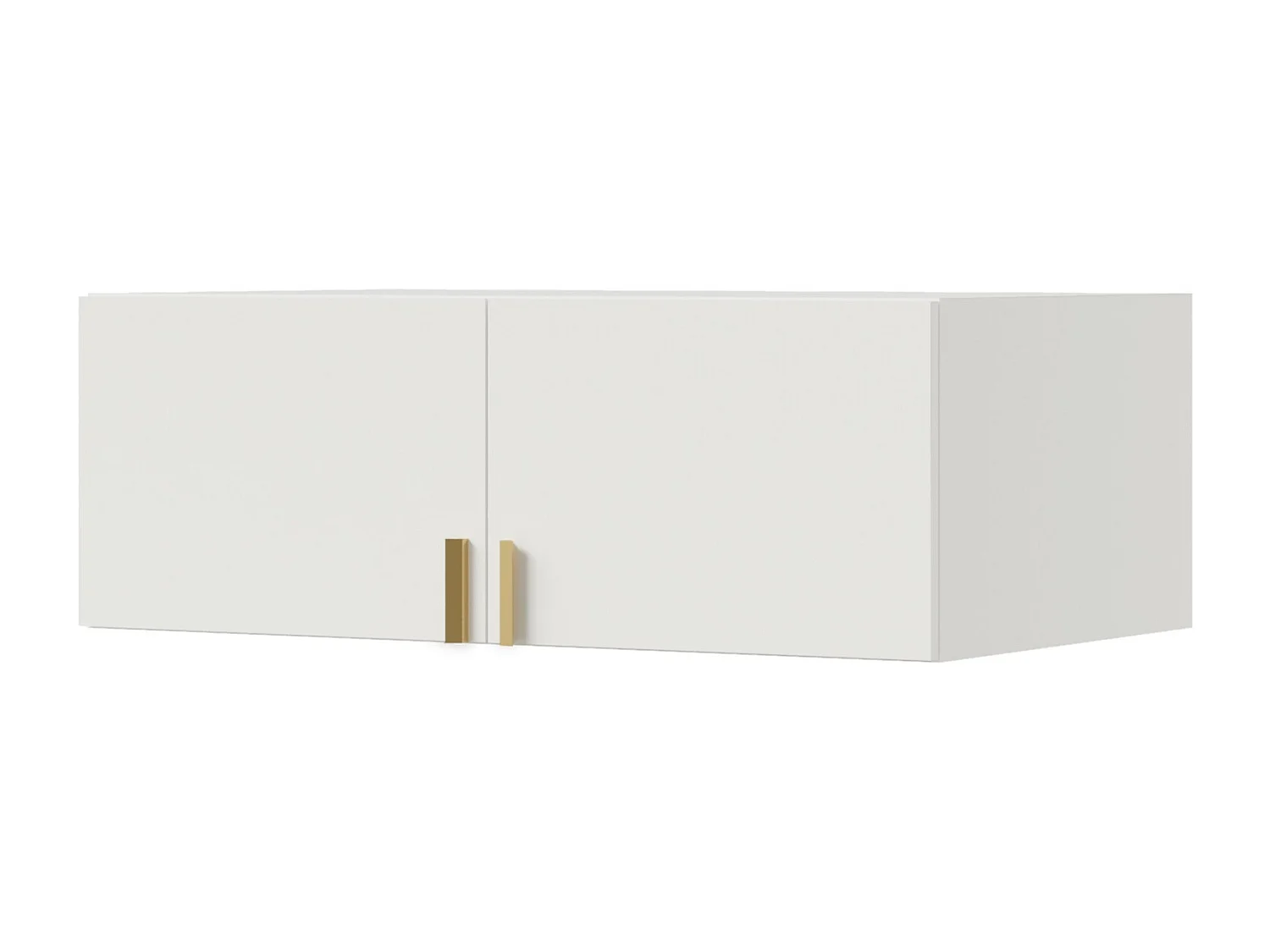 Aufsatz für Schrank Napoli 2D 100 Weiß (schwarzer oder goldener Griff)