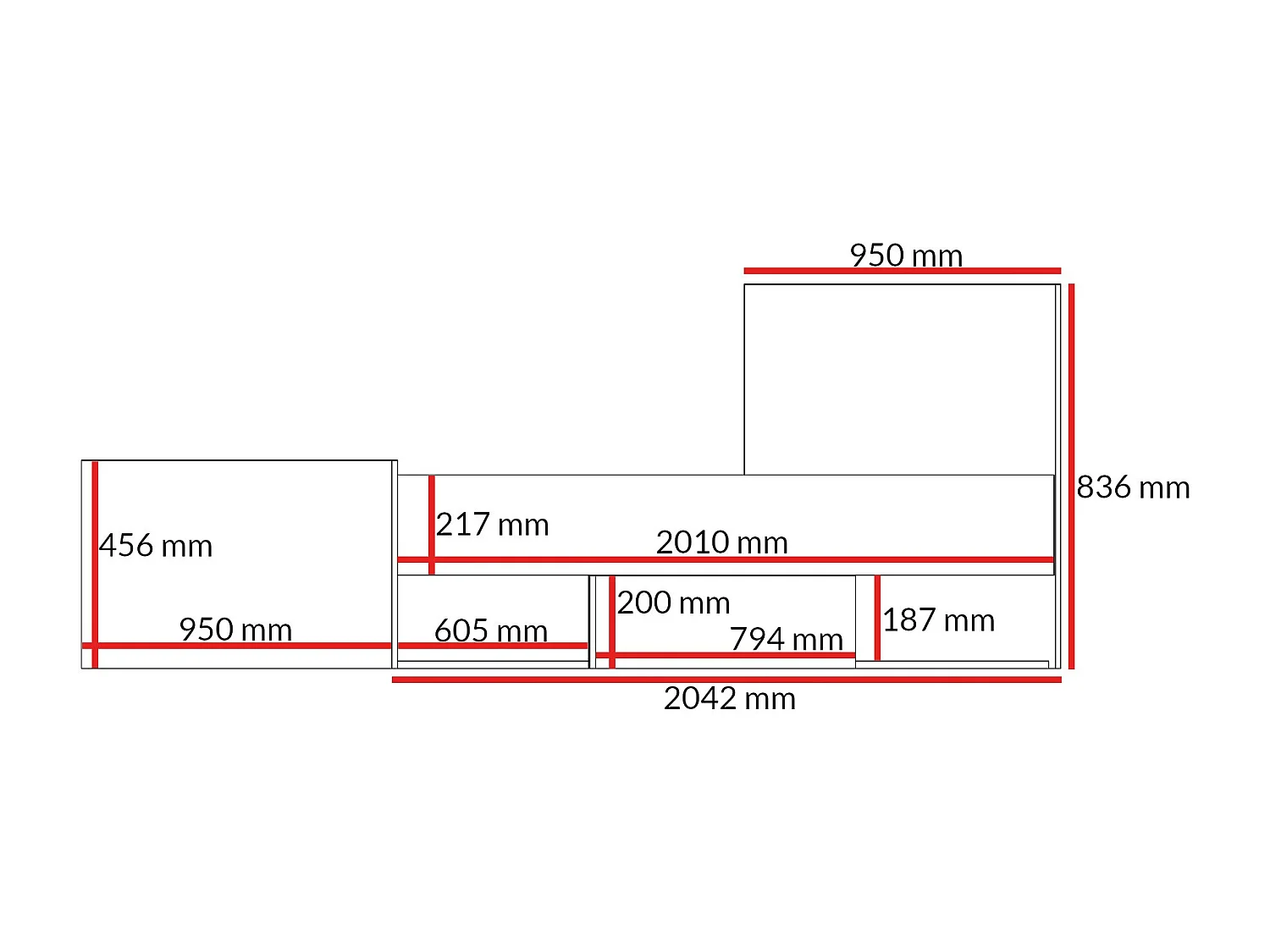 Jugendbett mit Schubladen Billz 90x200 Kaschmir/Eiche Cremona
