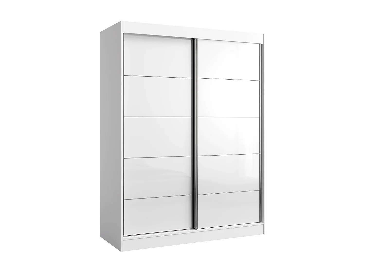 Schiebetürenchrank Como 2D 150 Weiß (lacobel)