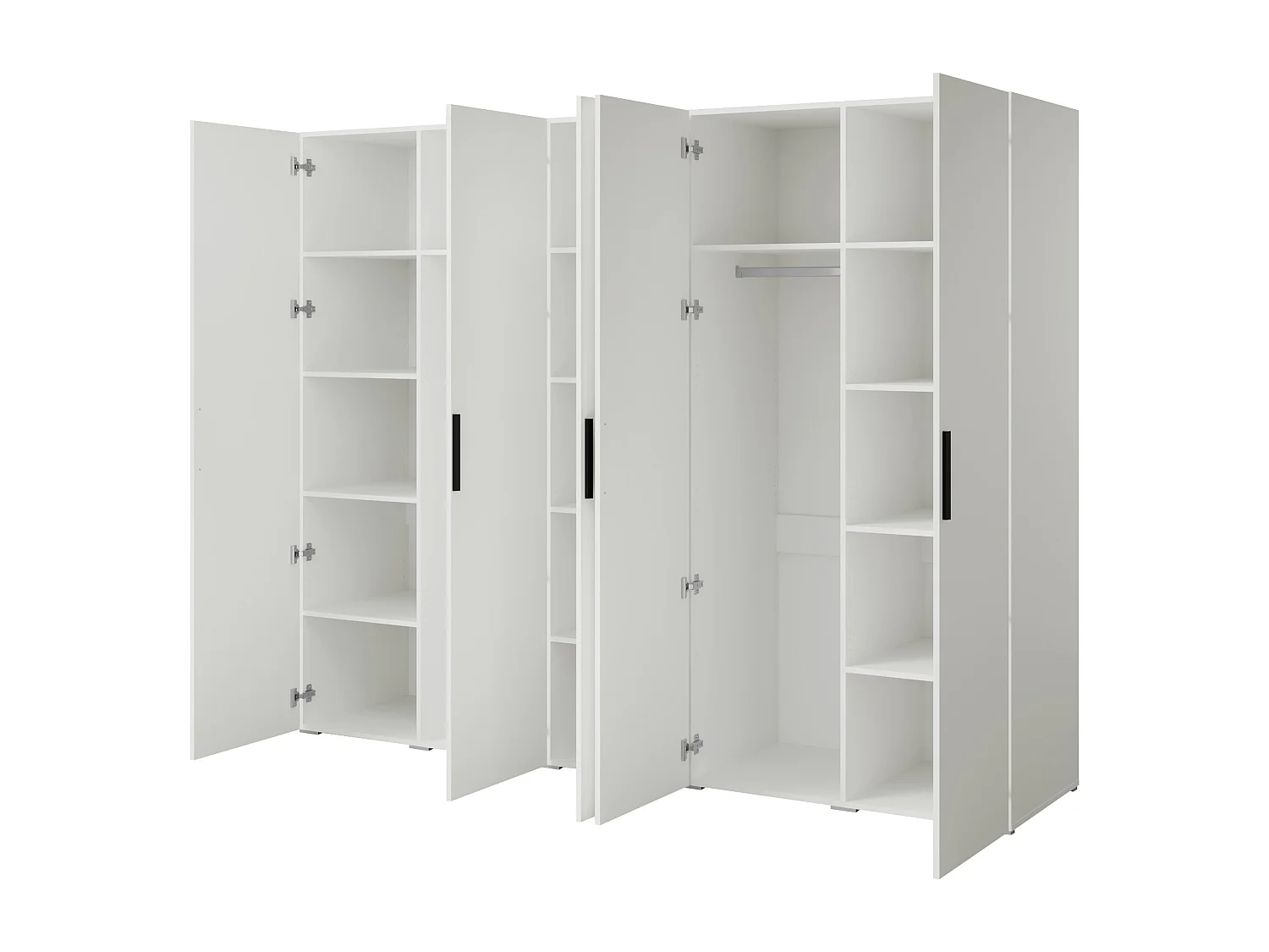 Szafa uchylna Napoli 5D 250 Biała (czarny lub złoty uchwyt)