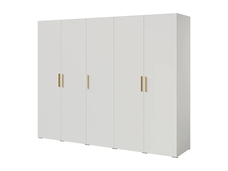 Szafa uchylna Napoli 5D 250 Biała (czarny lub złoty uchwyt)