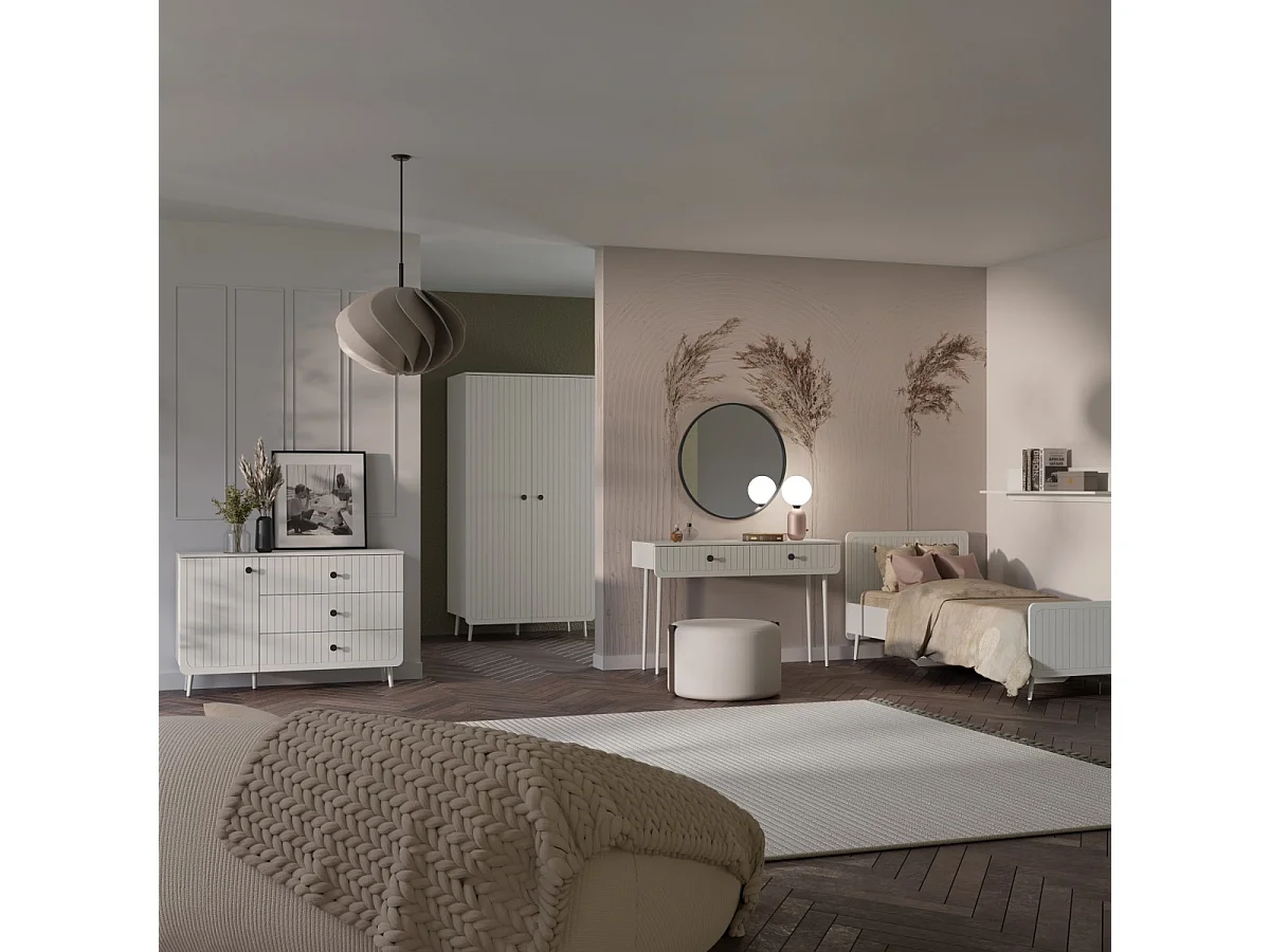 Schlafzimmer Bett Chloe 90x200 Weiß