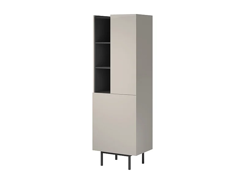Rechts Regal mit Klapptüren Noel 60 Kaschmir/Schwarz