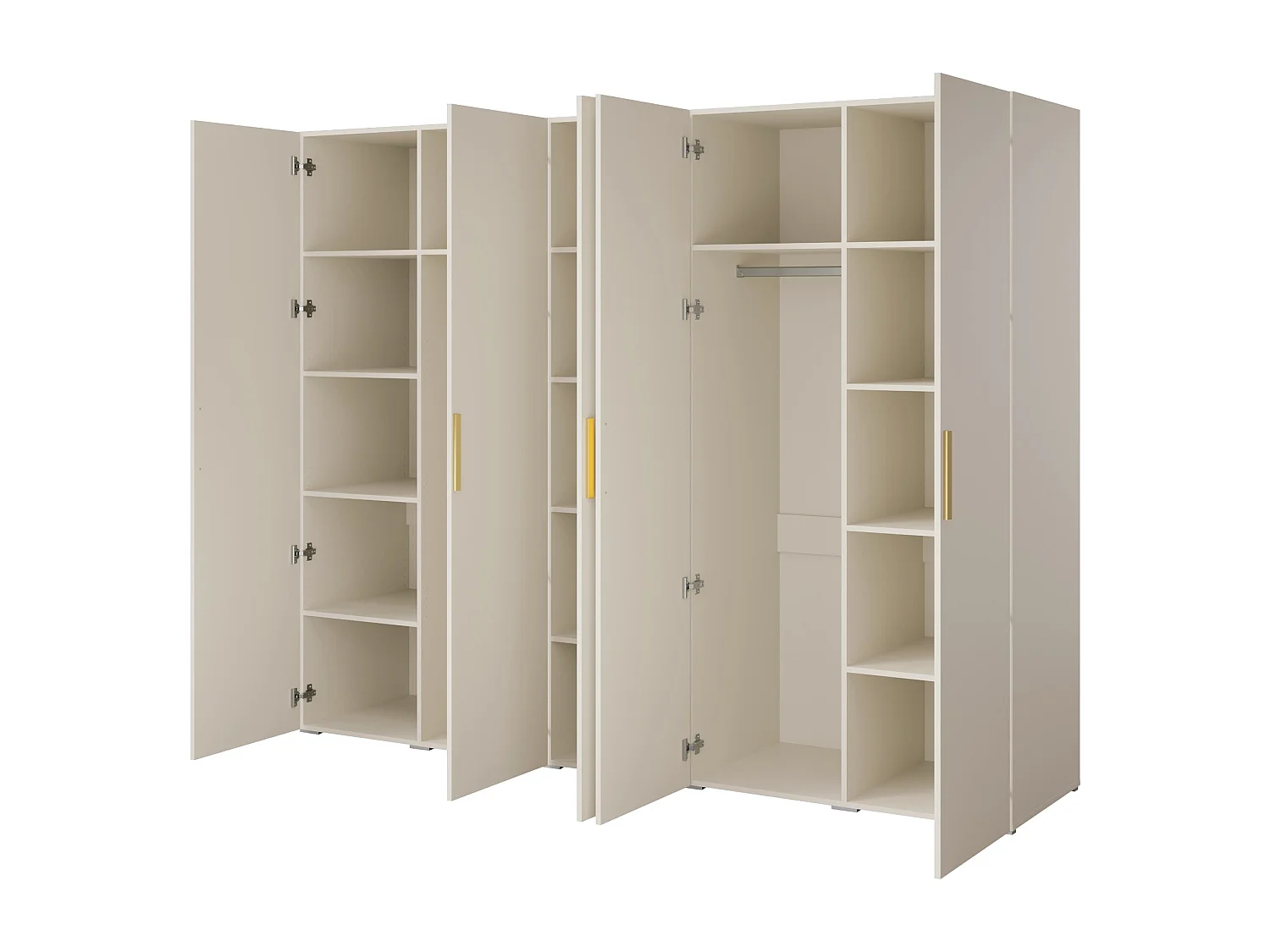 Szafa uchylna Napoli 5D 250 Kaszmir (czarny lub złoty uchwyt)