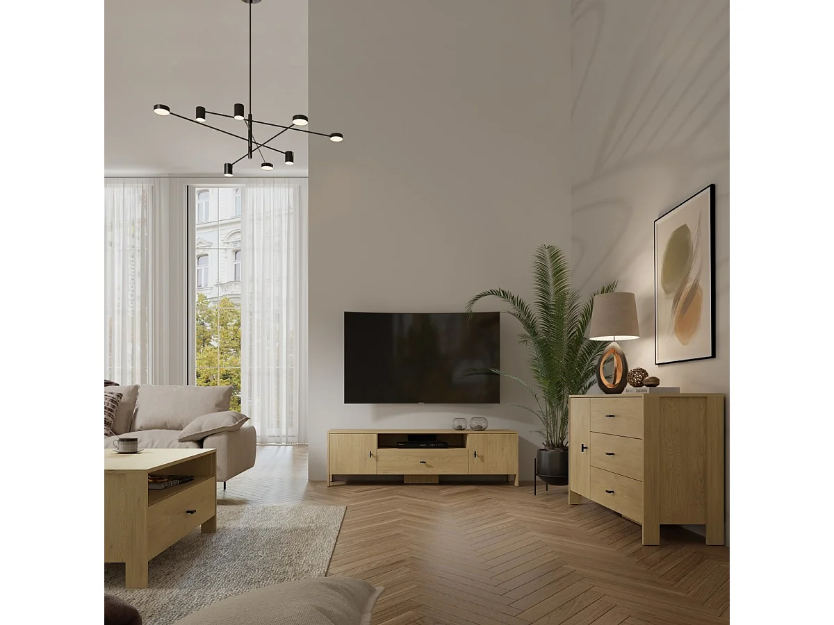 TV-Schrank stehend Ethan 2D1S 160 Eiche Cremona