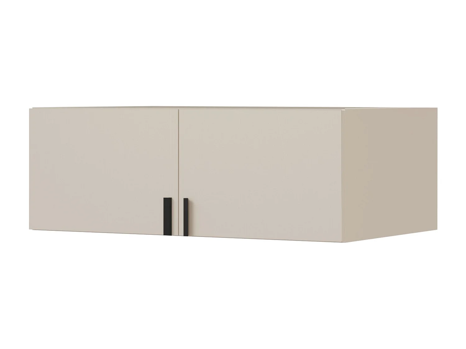 Aufsatz für Schrank Napoli 2D 100 Kaschmir (schwarzer oder goldener Griff)