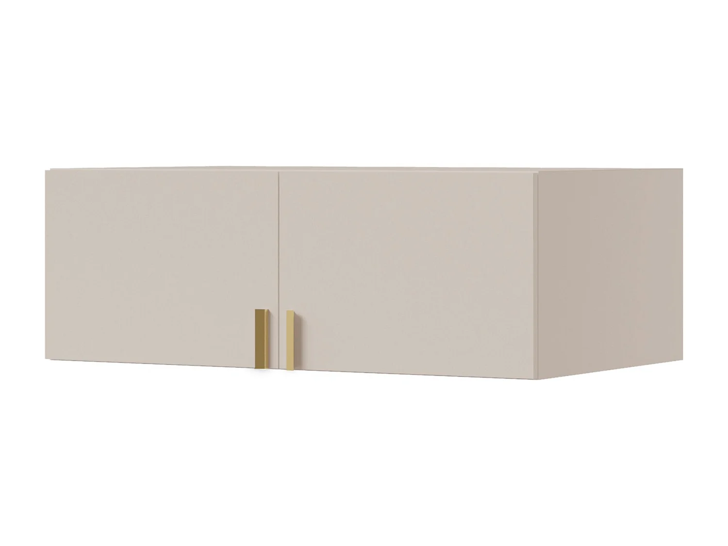 Aufsatz für Schrank Napoli 2D 100 Kaschmir (schwarzer oder goldener Griff)