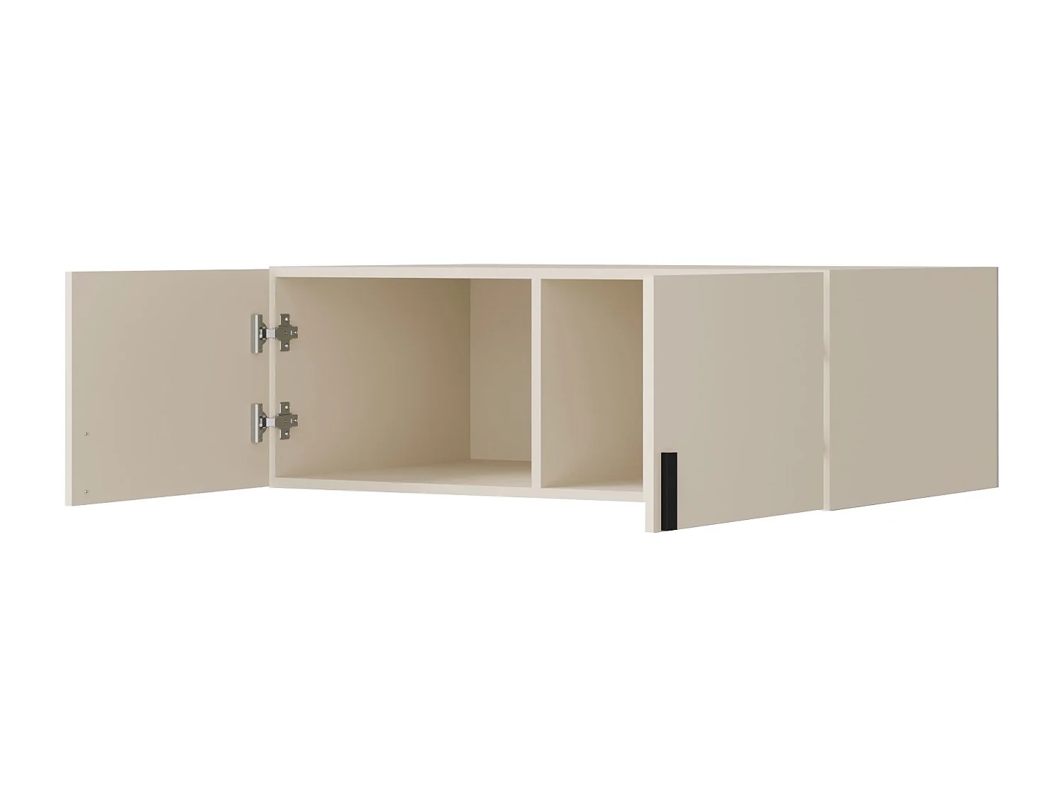 Aufsatz für Schrank Napoli 2D 100 Kaschmir (schwarzer oder goldener Griff)