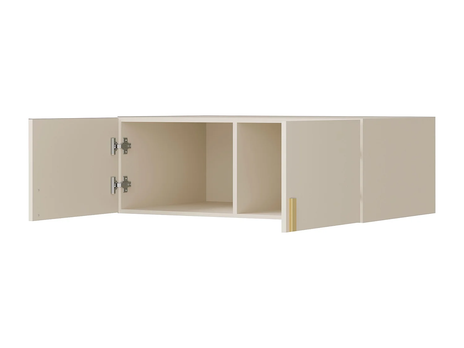 Aufsatz für Schrank Napoli 2D 100 Kaschmir (schwarzer oder goldener Griff)