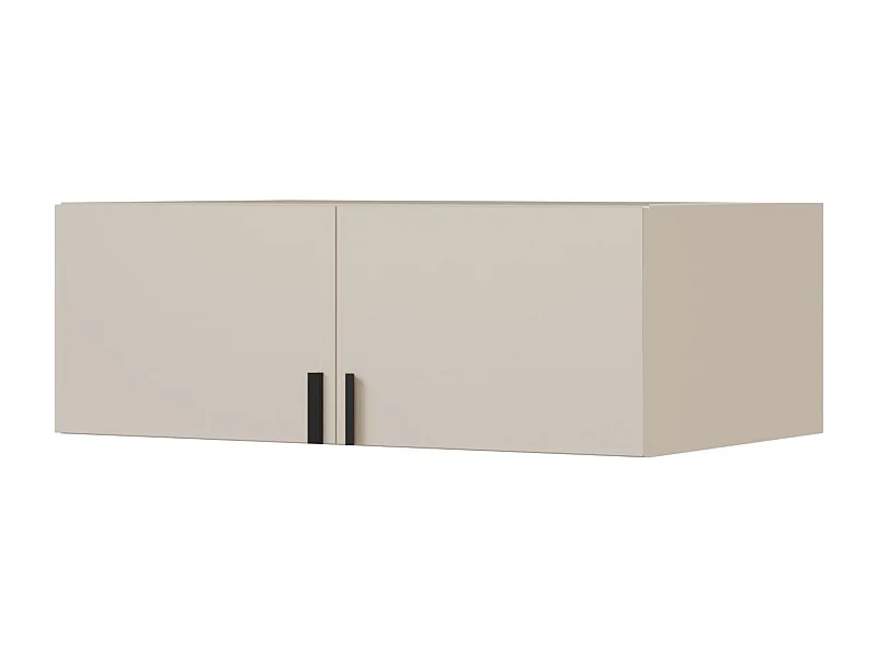 Aufsatz für Schrank Napoli 2D 100 Kaschmir (schwarzer oder goldener Griff)