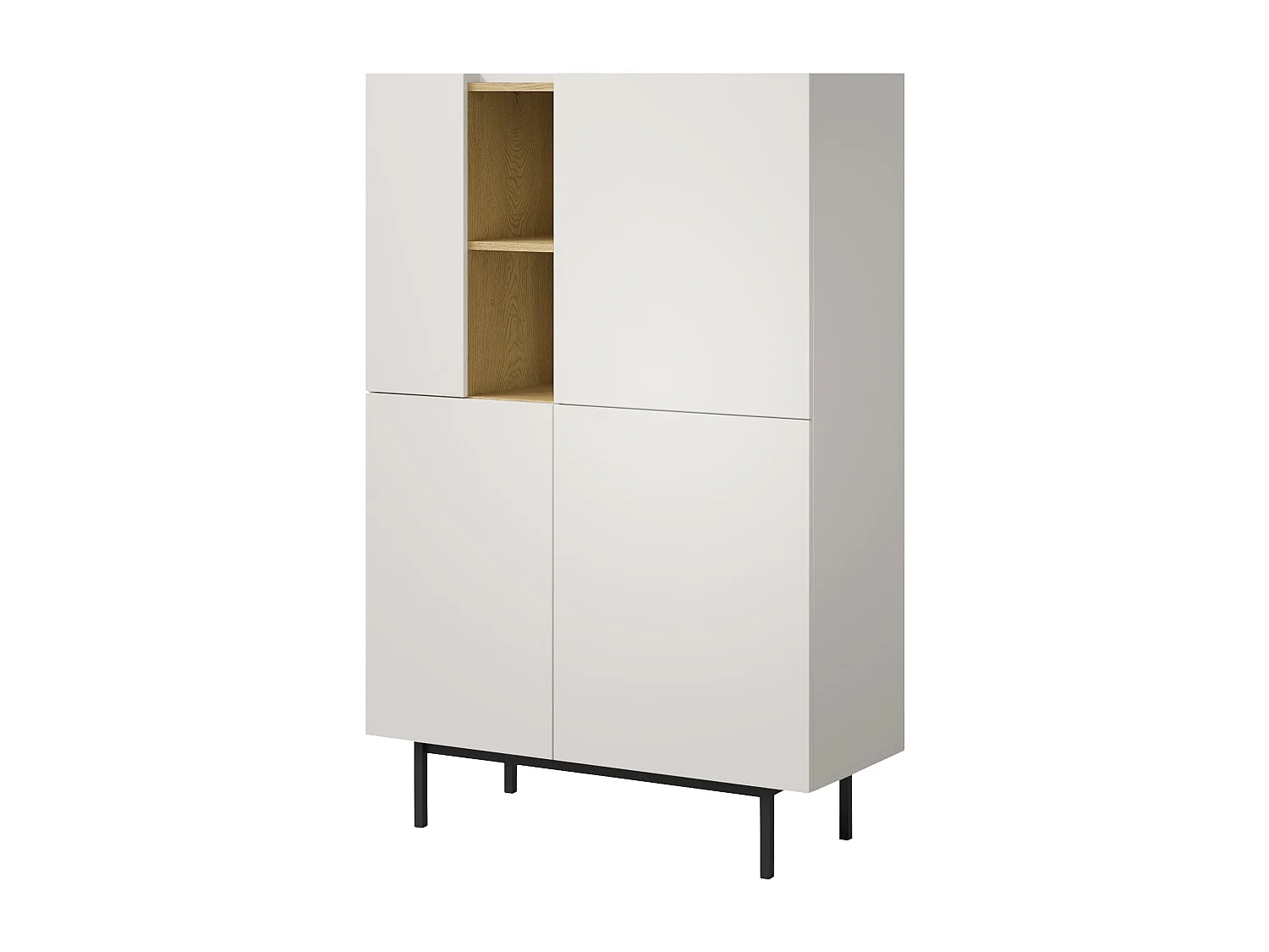 Regal mit Klapptüren Noel 100 Kaschmir/Cremona-Eiche