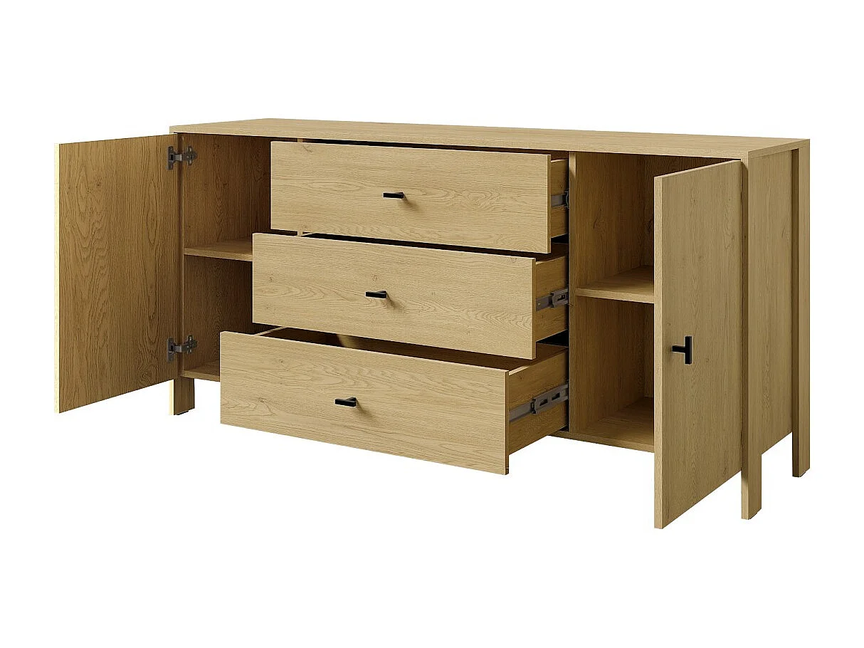 Dressoir met lades Ethan 2D3S 160 Cremona Eiken