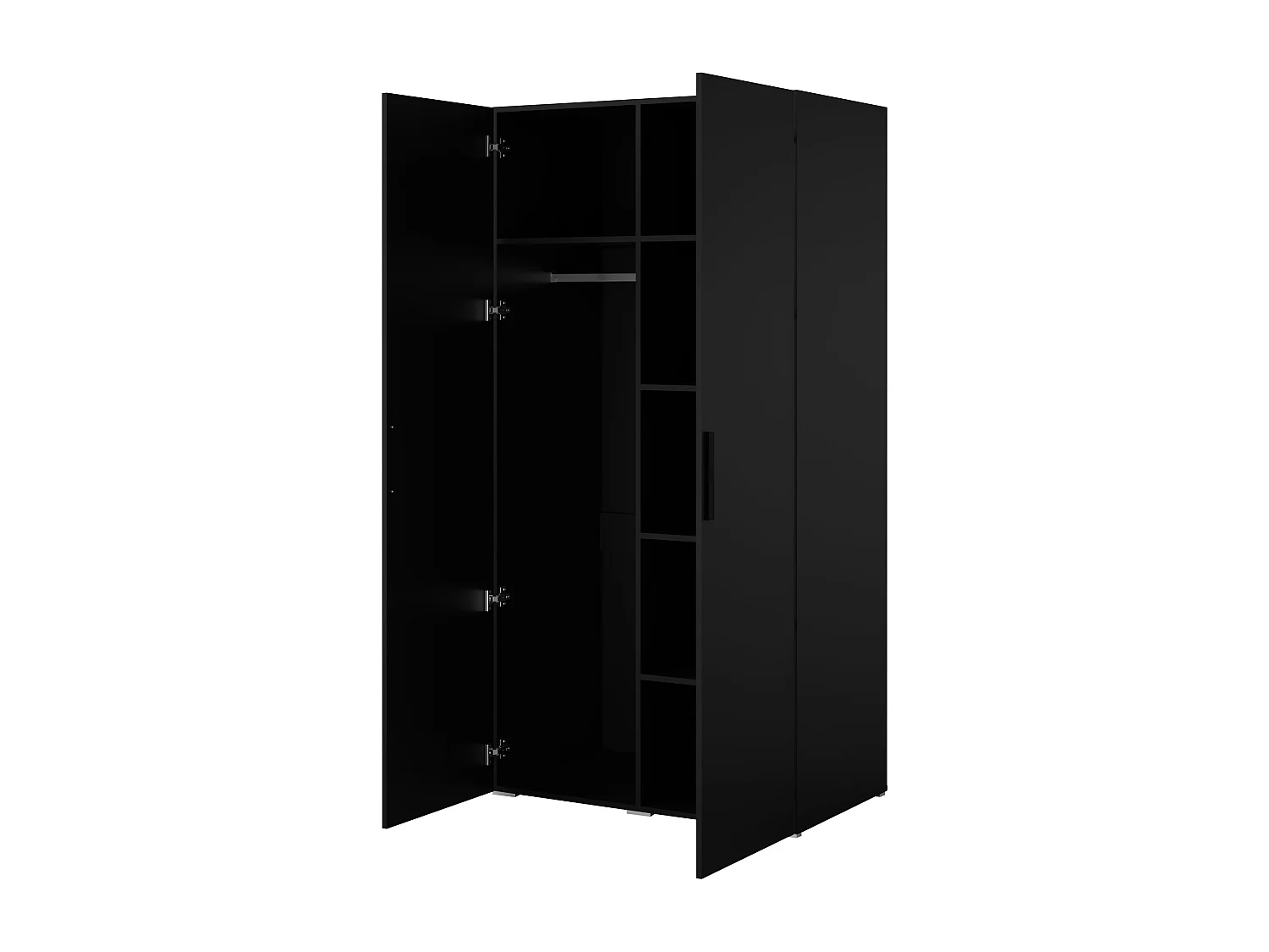 Szafa uchylna Napoli 2D 100 Czarna (czarny lub złoty uchwyt)