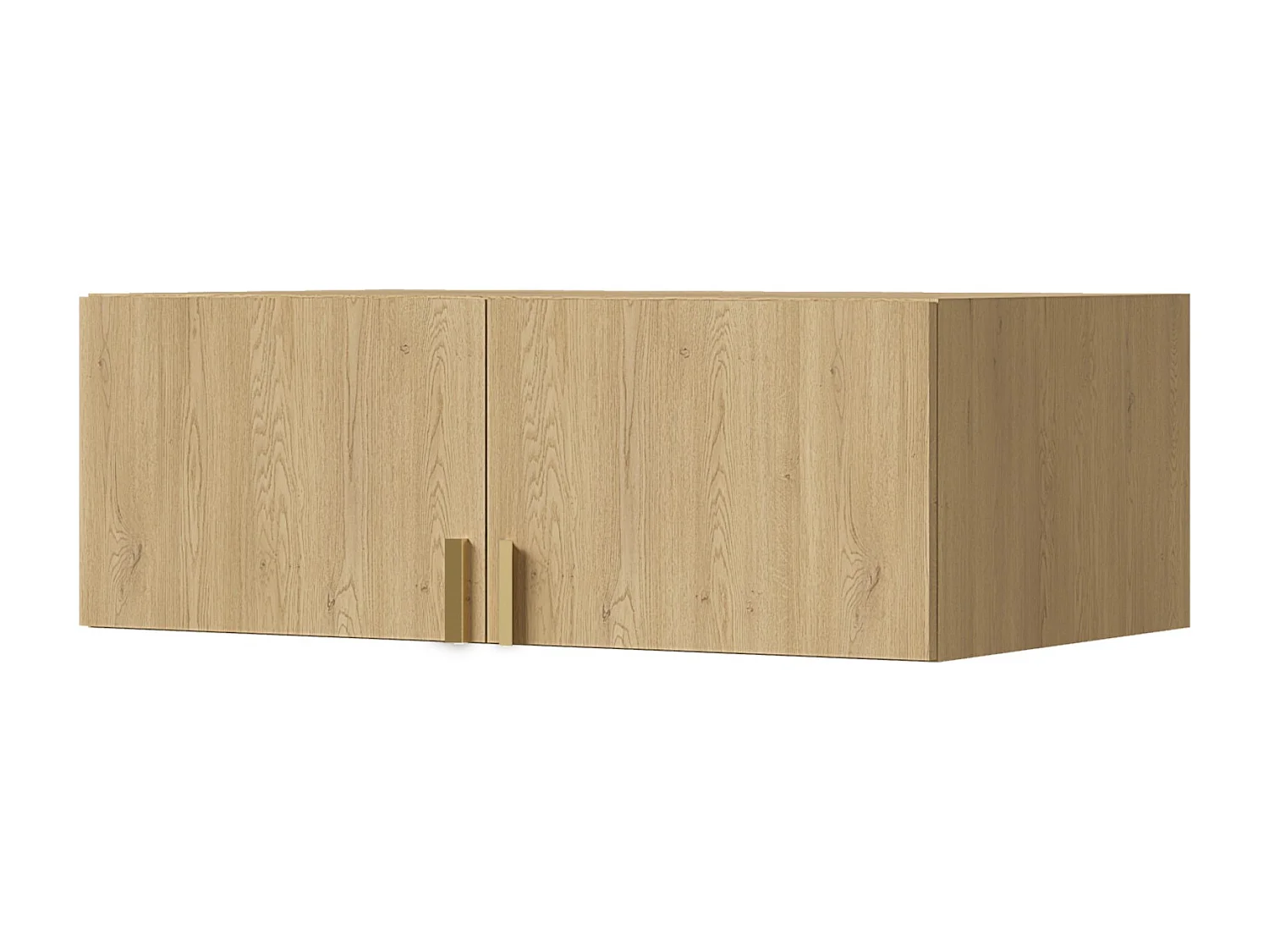 Aufsatz für Schrank Napoli 2D 100 Eiche Cremona (schwarzer oder goldener Griff)