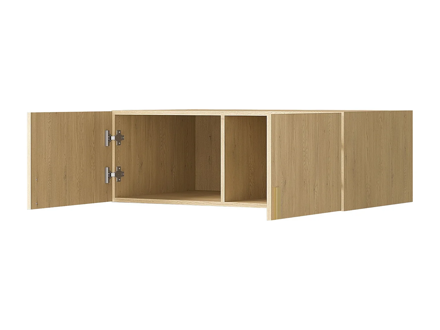 Aufsatz für Schrank Napoli 2D 100 Eiche Cremona (schwarzer oder goldener Griff)