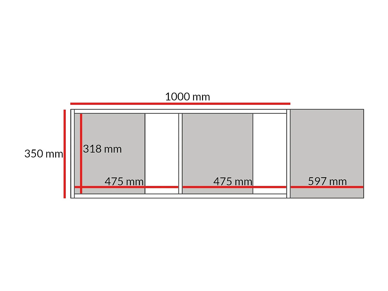 Aufsatz für Schrank Napoli 2D 100 Eiche Cremona (schwarzer oder goldener Griff)
