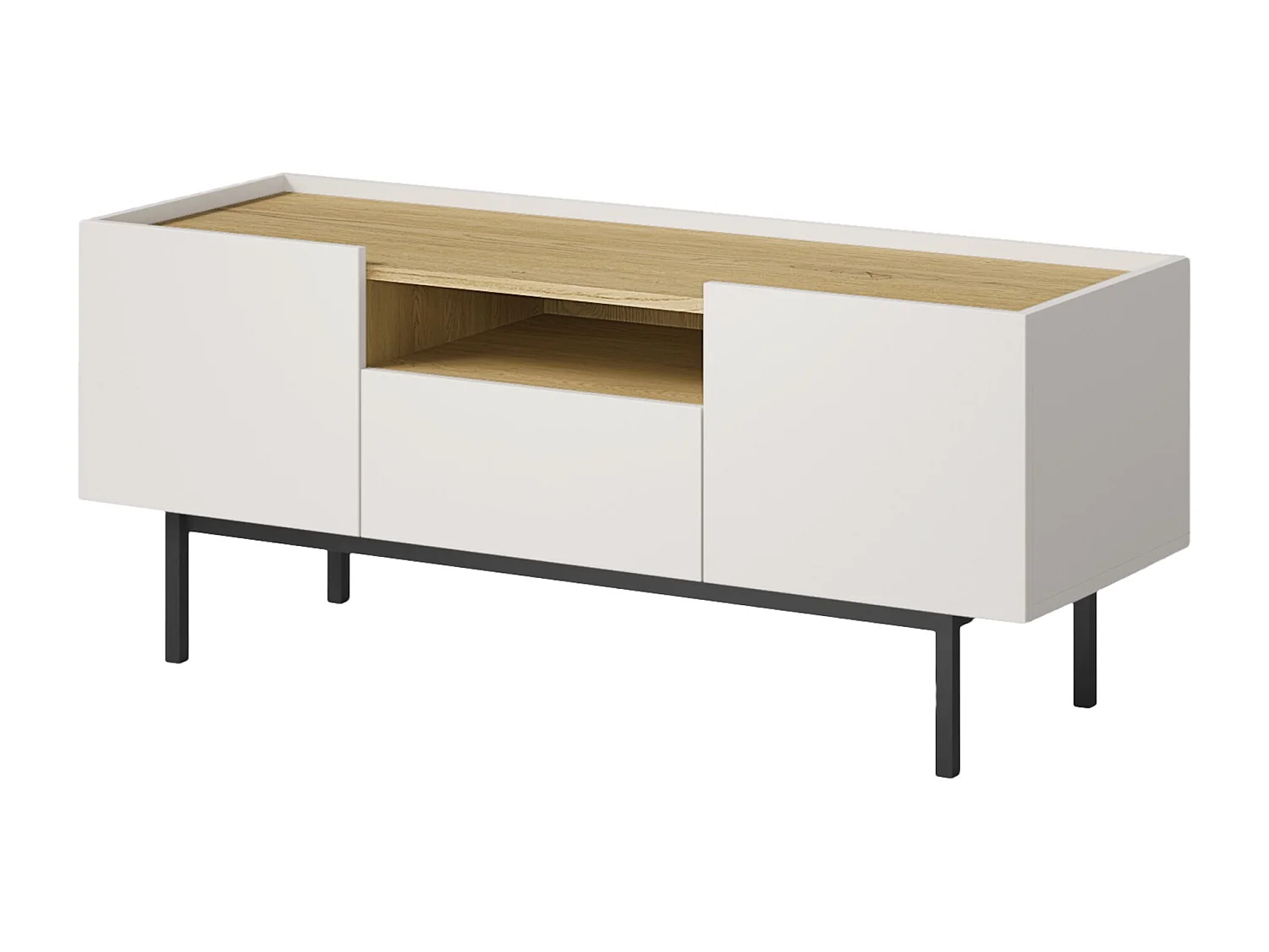 TV-Lowboard Noel 120 Kaschmir/ Cremona-Eiche (stehend)