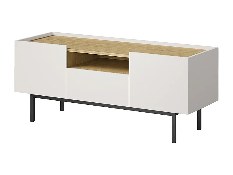 TV-Lowboard Noel 120 Kaschmir/ Cremona-Eiche (stehend)