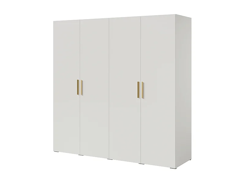 Szafa uchylna Napoli 4D 200 Biała (czarny lub złoty uchwyt)