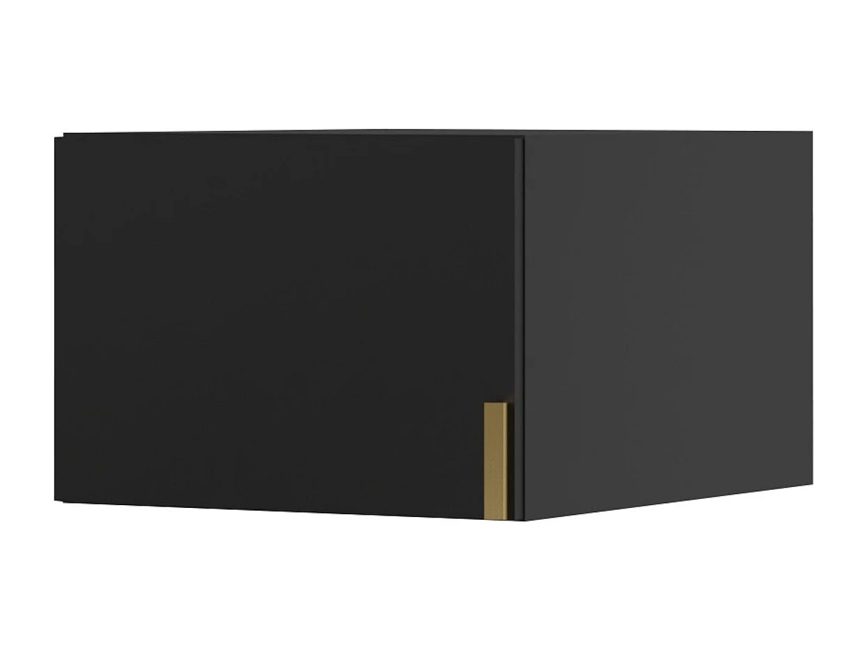 Aufsatz für Schrank Napoli 1D 50 Schwarz (schwarzer oder goldener Griff)