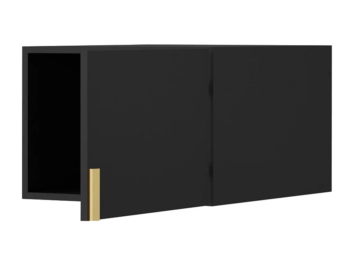 Aufsatz für Schrank Napoli 1D 50 Schwarz (schwarzer oder goldener Griff)