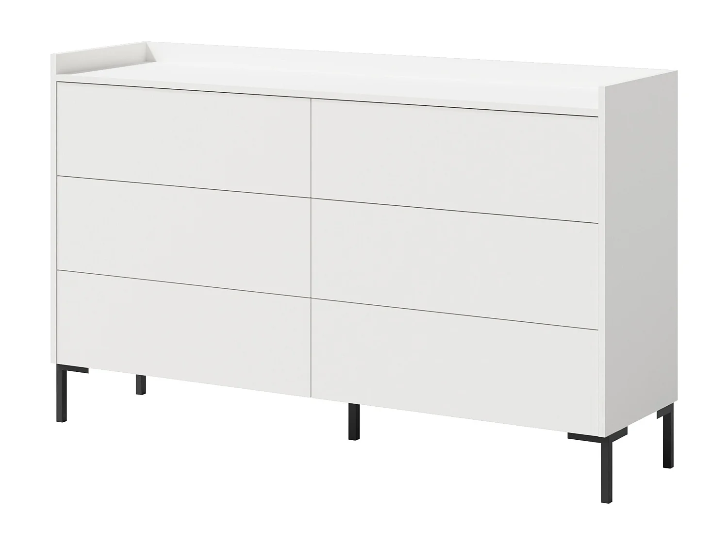 Kommode mit Schubladen Liam 6S 150 Weiß