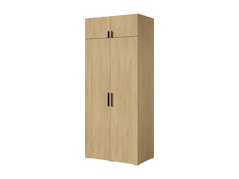 Szafa uchylna z nadstawką Napoli 2D 100 Dąb Cremona (czarny lub złoty uchwyt)