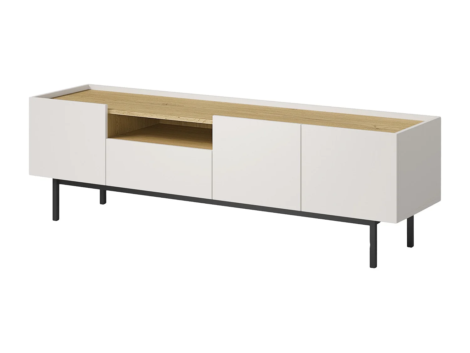 TV-Lowboard Noel 165 Kaschmir/ Cremona-Eiche (stehend)