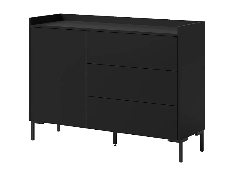 Kommode mit Schubladen Liam 1D3S 125 Schwarz