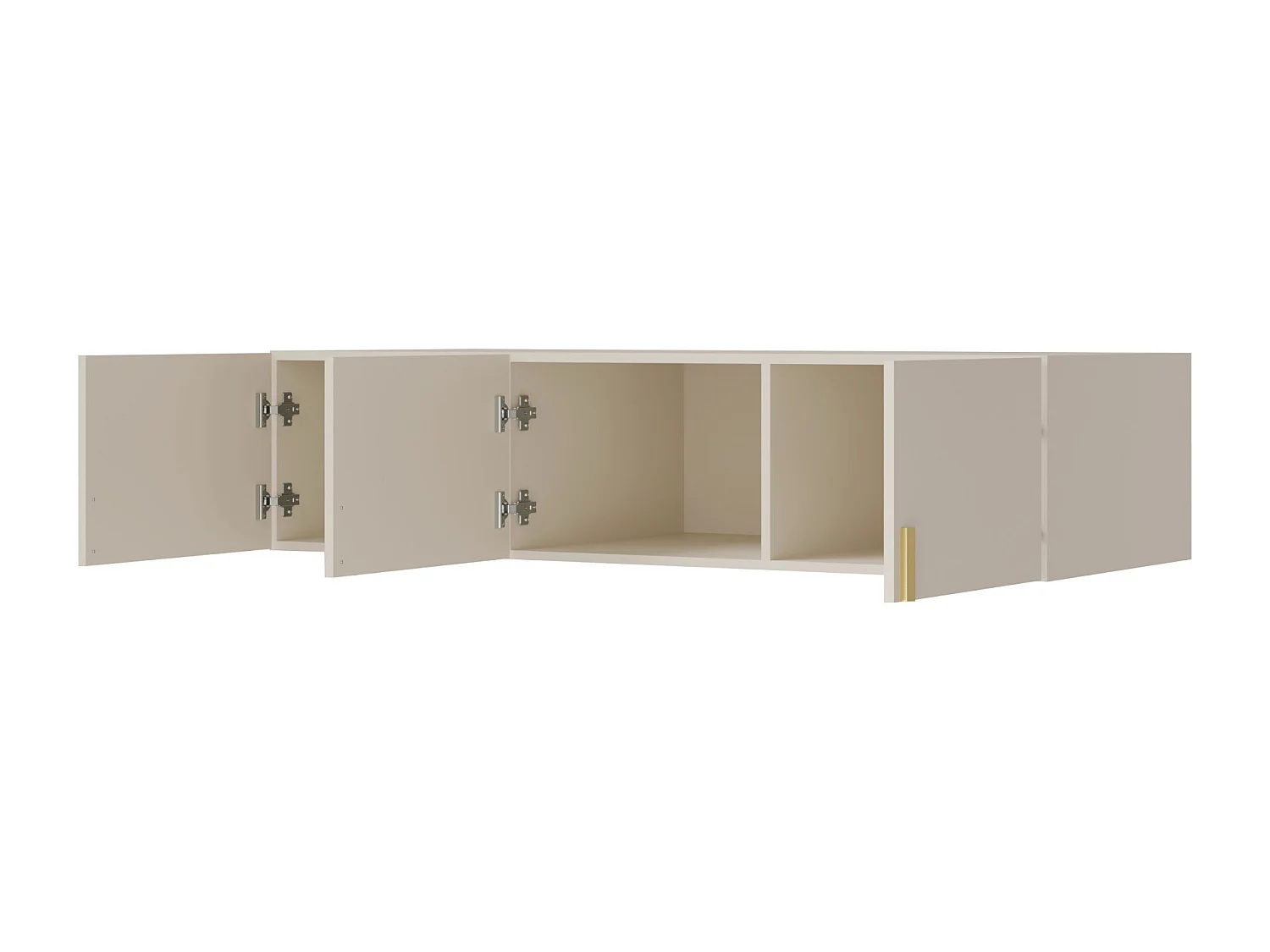 Aufsatz für Schrank Napoli 3D 150 Kaschmir (schwarzer oder goldener Griff)