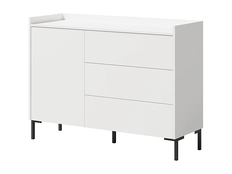 Komoda z szufladami Liam 1D3S 125 Biała