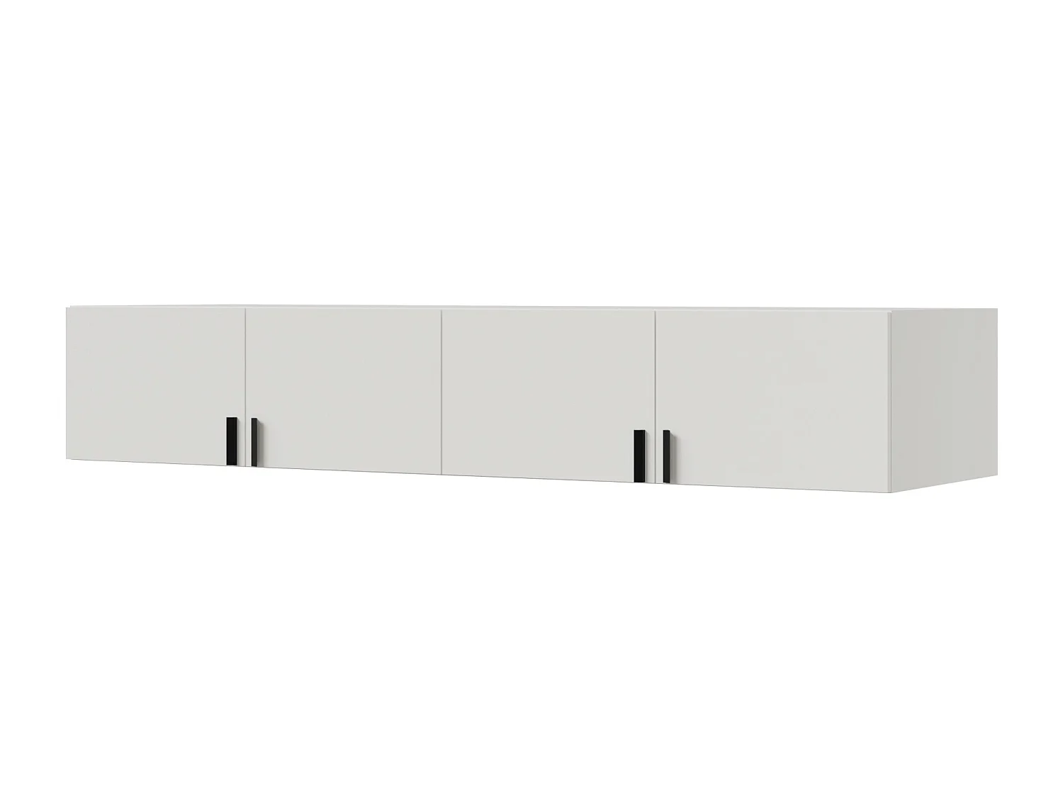 Aufsatz für Schrank Napoli 4D 200 Weiß (schwarzer oder goldener Griff)