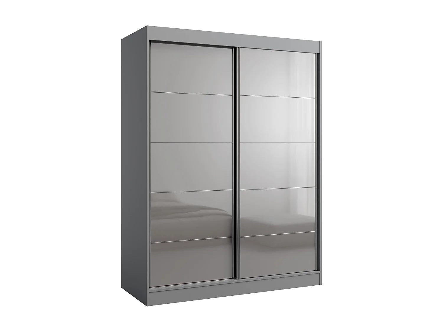 Schiebetürenchrank Como 2D 150 Grau (lacobel)