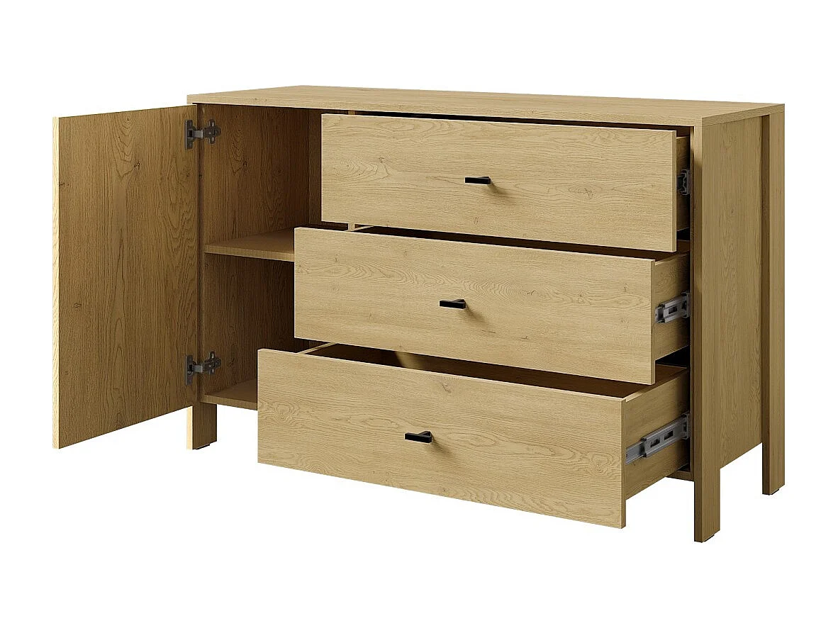 Dressoir met lades Ethan 1D3S 120 Cremona Eiken