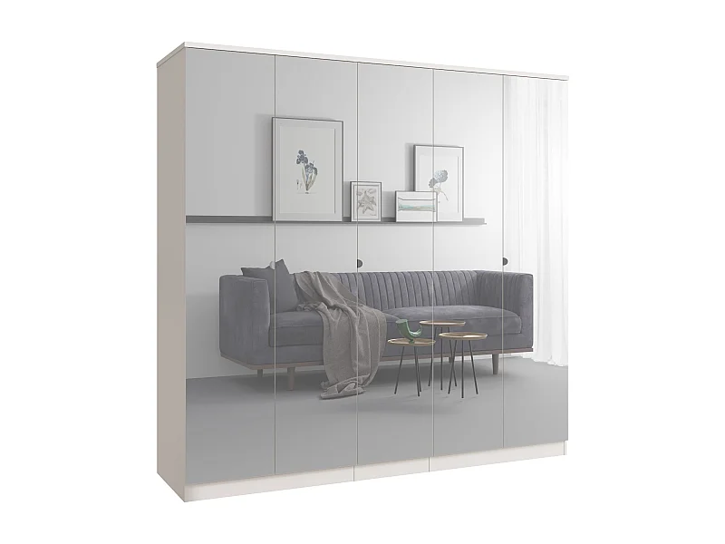 Szafa uchylna z lustrem Monza 5D 200 Kaszmir