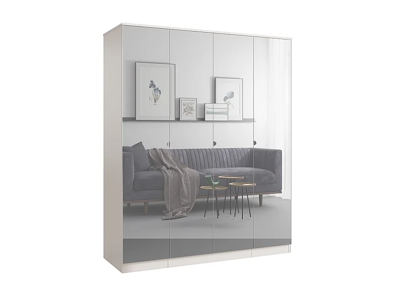 Szafa uchylna z lustrem Monza 4D 160 Kaszmir