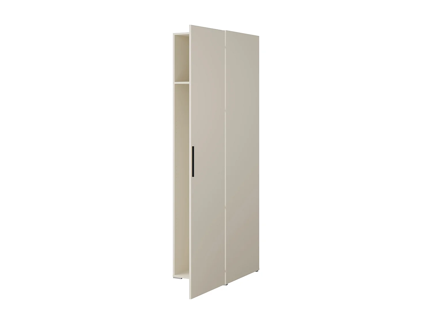 Drehtürenschrank Napoli 1D 50 Kaschmir (schwarzer oder goldener Griff)