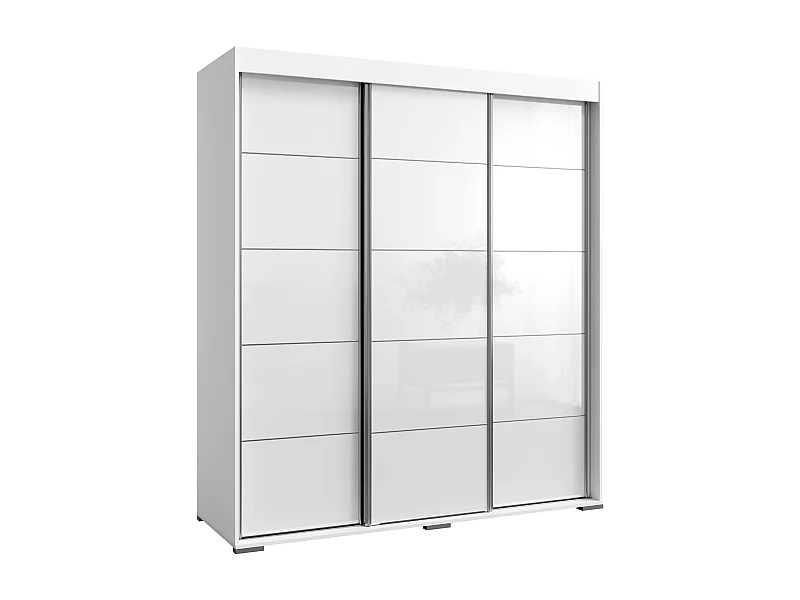 Szafa przeuwna Como 3D 180 Biała (lacobel)