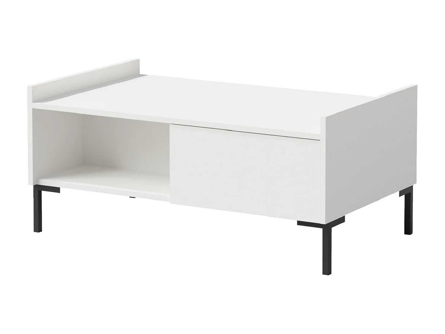 Rechteckiger Couchtisch Liam 100 x 60 Weiß