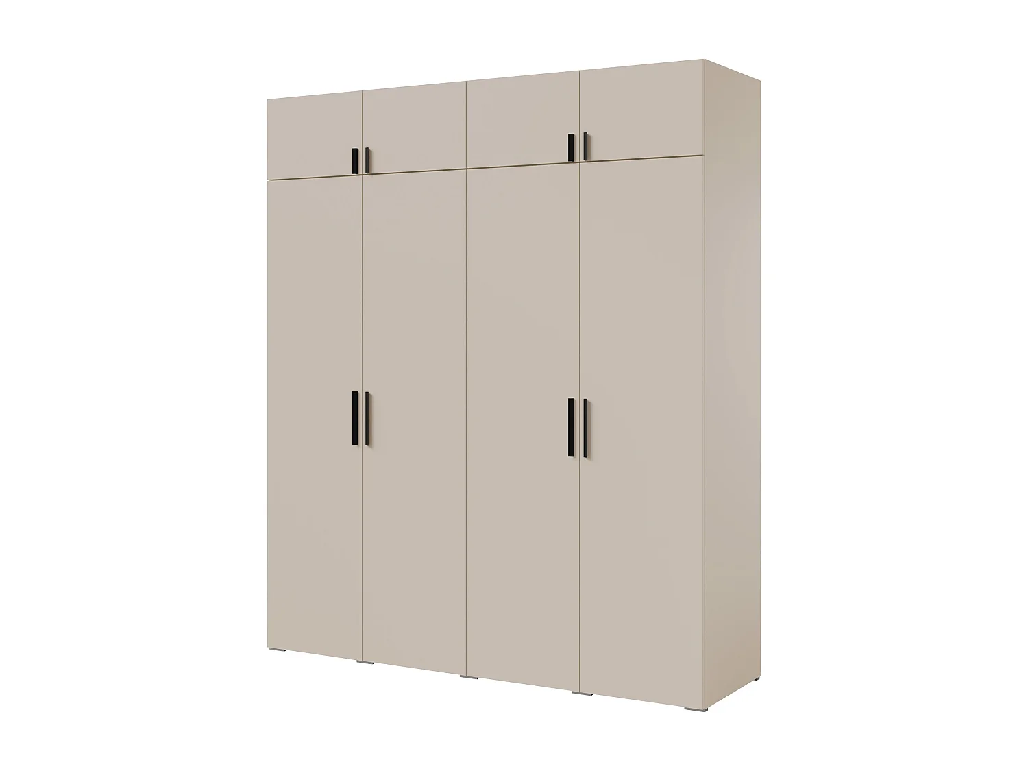 Szafa uchylna z nadstawką Napoli 4D 200 Kaszmir (czarny lub złoty uchwyt)