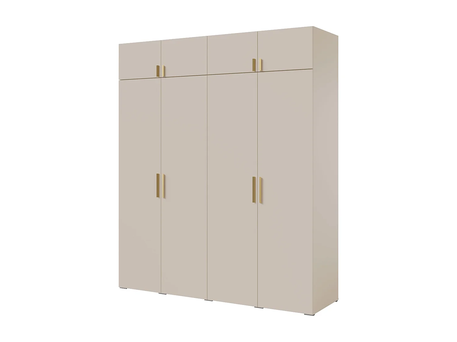 Szafa uchylna z nadstawką Napoli 4D 200 Kaszmir (czarny lub złoty uchwyt)