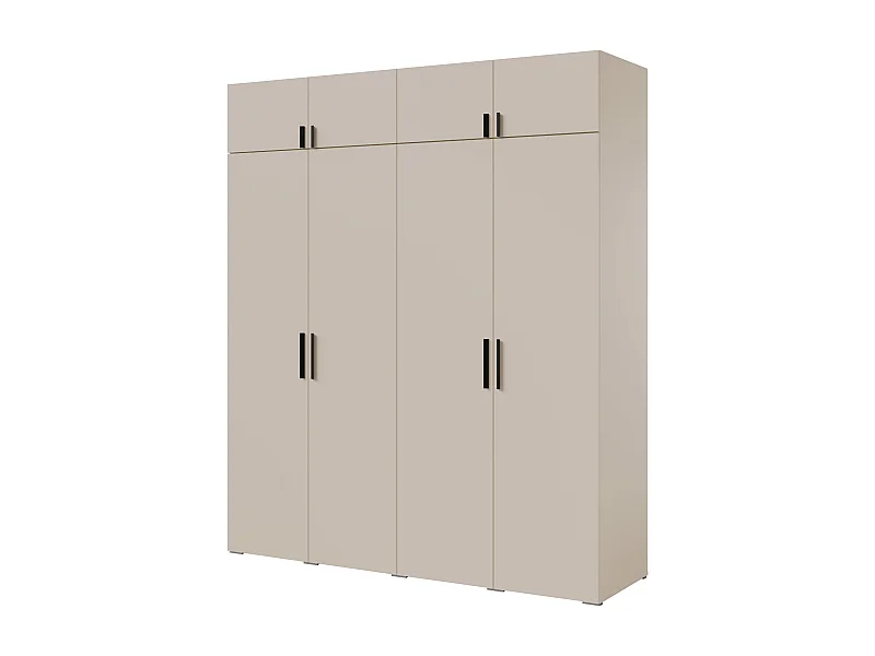 Szafa uchylna z nadstawką Napoli 4D 200 Kaszmir (czarny lub złoty uchwyt)