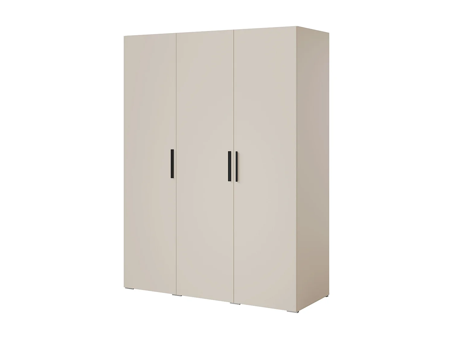 Drehtürenschrank Napoli 3D 150 Kaschmir (schwarzer oder goldener Griff)