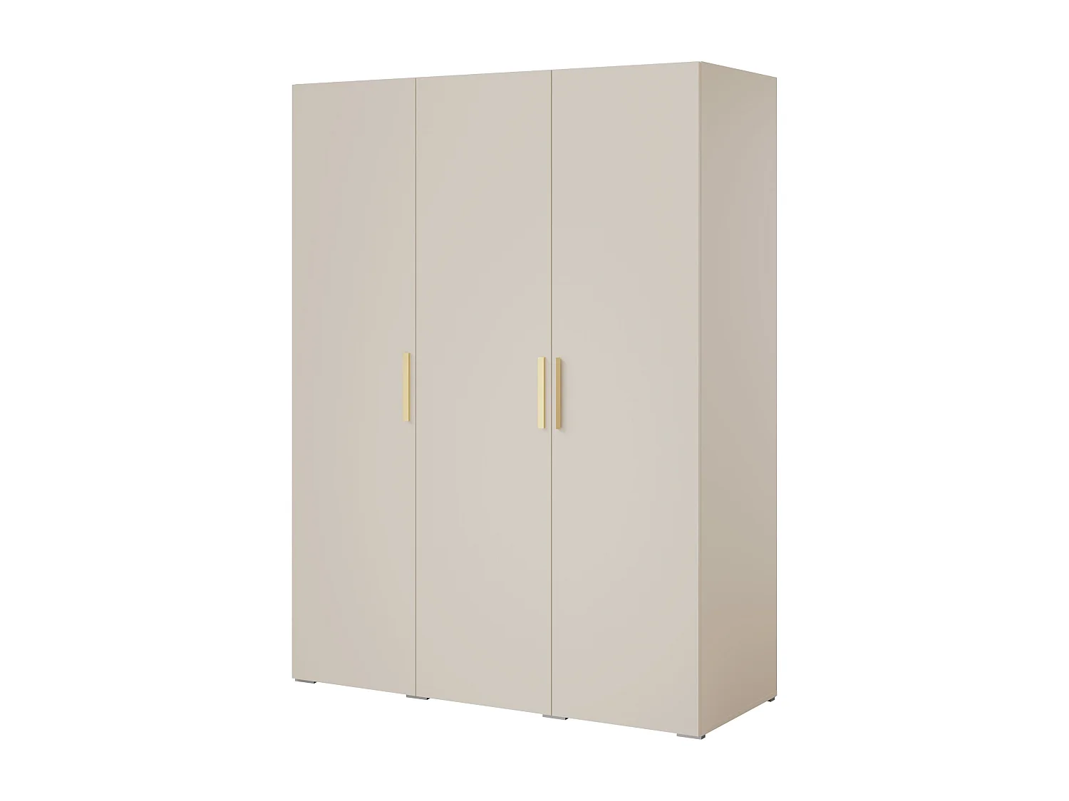 Drehtürenschrank Napoli 3D 150 Kaschmir (schwarzer oder goldener Griff)