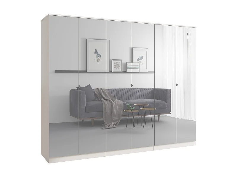 Szafa uchylna z lustrem Monza 6D 240 Kaszmir